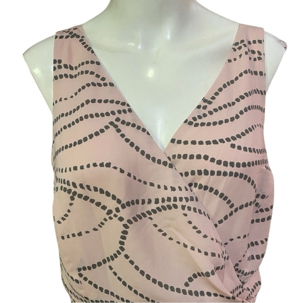 CAbi Sophia Pastel Pink with Grey Sleeveless Top Style 273 - Picture 4 of 10